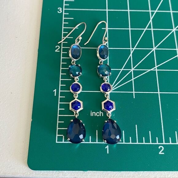 Vintage Ippotita 5 Tier Wonderland Earrings Deep Sea Blue - Picture 8 of 8